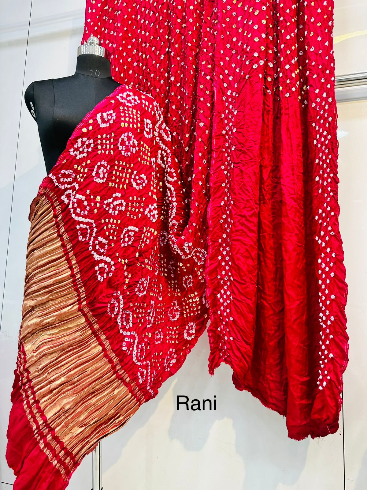 Original hand bandhej bandhani saree